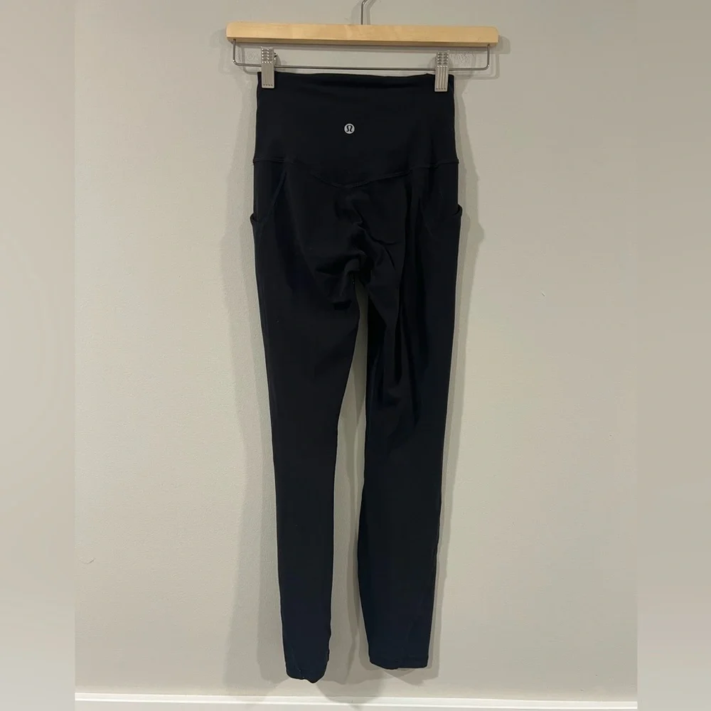 Lululemon Align High Rise Pant with Pockets 25” Black Size 2 Yoga Leggings